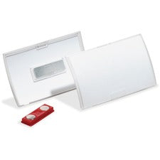 DURABLE Click Fold Magnet Badge Holder 2.9" Height x 3.8" Width x 0.3" Depth - Polypropylene - Clear - 10 / Pack