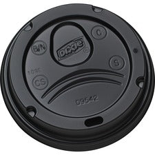 Dixie Hot Cup Lid Dome - Black - 100/Pack - 10 / Carton