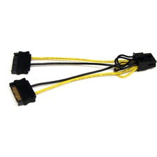 StarTech.com 6in SATA Power to 8 Pin PCI Express Video Card Power Cable Adapter For PCI Express Card - 6" Cord Length - SATA / PCI-E - 1