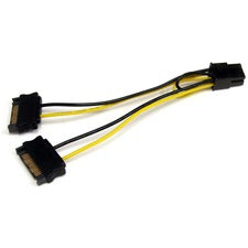 StarTech.com 6in SATA Power to 6 Pin PCI Express Video Card Power Cable Adapter For PCI Express Card - 6" Cord Length - SATA / PCI-E - 1 Each