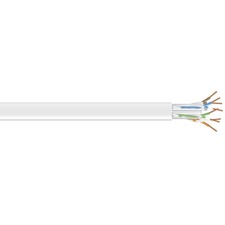 Black Box CAT5e 100-MHz Solid Bulk Cable 1000 ft Category 5e Network Cable for Network Device - First End: Bare Wire - Second End: Bare Wire - CM - 24 AWG - White - 1 Each
