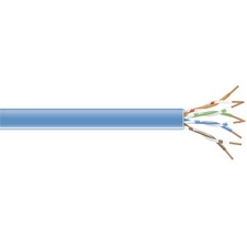 Black Box CAT6 250-MHz Solid Bulk Cable 1000 ft Category 6 Network Cable for Network Device - First End: Bare Wire - Second End: Bare Wire - CM - 24 AWG - Blue - 1 Each