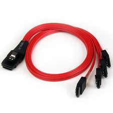 StarTech.com 50cm SFF-8087 to 4x SATA - Internal Mini SAS to SATA Reverse Cable 1.64 ft SAS/SATA Data Transfer Cable for Motherboard, Storage Equipment, SAS Controller, RAID Controller - First End: 1 x 36-pin SFF-8087 Mini-SAS - Male - Second End: 4 x 7-p