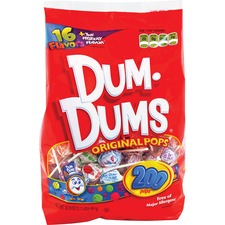 Dum Dum Pops Original Candy Assorted - Fat-free - 200 / Bag
