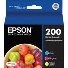 Epson DURABrite Ultra 200 Original Inkjet Ink Cartridge - Cyan, Magenta, Yellow - 3 / Pack Inkjet - Cyan, Magenta, Yellow - 1 Each