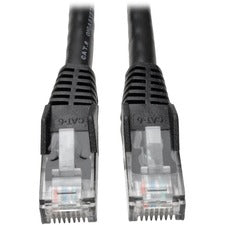 Tripp Lite series 100-ft. Cat6 Gigabit Snagless Molded Patch Cable (RJ45 M/M) - Black 100 ft Category 6 Network Cable for Network Device - First End: 1 x RJ-45 Network - Male - Second End: 1 x RJ-45 Network - Male - Patch Cable - Black - 1 Each