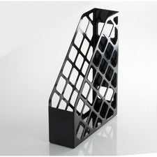 Officemate Open Top Magazine File Black - Plastic - 1 Each