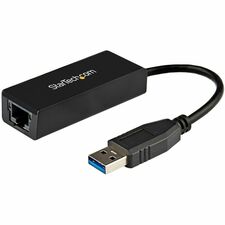 StarTech.com USB 3.0 to Gigabit Ethernet NIC Network Adapter USB 3.0 Type A - 1 Port(s) - 1 x Network (RJ-45) - Twisted Pair - 10/100/1000Base-T - TAA Compliant