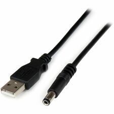 StarTech.com 1m USB to Type N Barrel 5V DC Power Cable - USB A to 5.5mm DC 5 V DC - Black - 3.28 ft Cord Length - USB / Barrel Connector - 1 Each