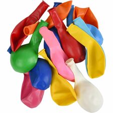 Tatco Helium-quality Latex Balloons 12" Diameter - Assorted - Latex - 100 / Pack