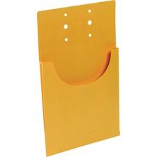 Business Source Letter Classification Folder 8 1/2" x 11" - 3/4" Expansion - Internal Pocket(s) - Kraft - Durable, Reinforced - 100 / Box