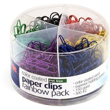 Officemate Coated Paper Clips Jumbo - No. 2 - Assorted - 450 / Pack