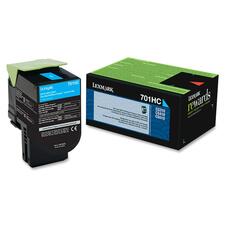 Lexmark Unison 701HC Original High Yield Laser Toner Cartridge - Cyan - 1 Each 3000 Pages