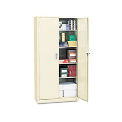 Assembled 72" High Heavy-Duty Welded Storage Cabinet, Four Adjustable Shelves, 36w x 18d, Putty