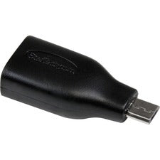 StarTech.com Micro USB OTG (On The Go) to USB Adapter - M/F 1 x 5-pin Type B Micro USB Male - 1 x 4-pin Type A USB Female - Nickel Connector - Black - 1 Each