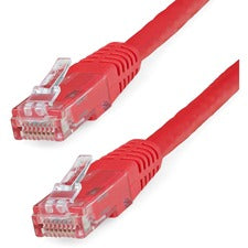 StarTech.com 100ft Red Cat6 UTP Patch Cable ETL Verified 100 ft Category 6 Network Cable for Network Device - First End: 1 x RJ-45 Network - Male - Second End: 1 x RJ-45 Network - Male - 10 Gbit/s - Patch Cable - Gold Plated Connector - CMG - 24 AWG - Red