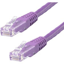 StarTech.com 15ft Purple Cat6 UTP Patch Cable ETL Verified 15 ft Category 6 Network Cable for Network Device - First End: 1 x RJ-45 Network - Male - Second End: 1 x RJ-45 Network - Male - 10 Gbit/s - Patch Cable - Gold Plated Connector - CMG - 24 AWG - Pu