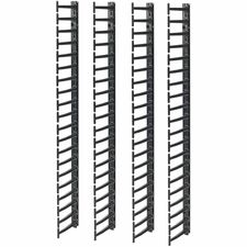APC by Schneider Electric Vertical Cable Manager for NetShelter SX Networking Enclosures (Qty 4) Cable Pass-through - Black - 42U Rack Height - 1 Each - TAA Compliant