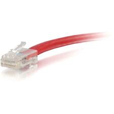 C2G 25 ft Cat6 Non Booted UTP Unshielded Network Patch Cable - Red 25 ft Category 6 Network Cable for Network Device - First End: 1 x RJ-45 Network - Male - Second End: 1 x RJ-45 Network - Male - Patch Cable - Red - 1 Each