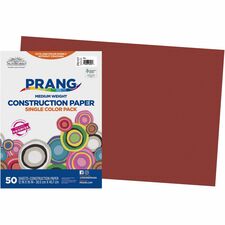 Prang Construction Paper Craft - 18" Width x 12" Length - Red - 50 / Pack