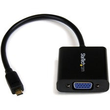StarTech.com HDMI/VGA Video Cable 1 x 19-pin Micro HDMI Type D Digital Audio/Video - Male - 1 x 15-pin HD-15 - Female - Black - 1 Each