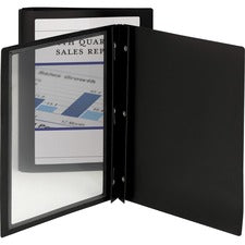 Smead Letter Report Cover 8 1/2" x 11" - 80 Sheets Capacity - 3 x Tang Fastener(s) - Polypropylene - Black - 5/Pack - 10 / Carton