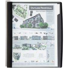 Smead Letter Report Cover 8 1/2" x 11" - Polypropylene - Black - 5 / Pack