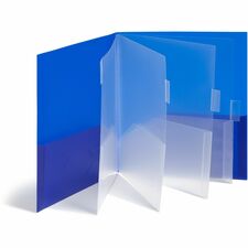 Smead Letter Pocket Folder 8 1/2" x 11" - 10 Pocket(s) - Polypropylene - Teal, Royal Blue - 30 / Carton