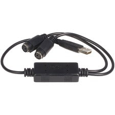 StarTech.com USB to PS2 Keyboard and Mouse Adapter 1.43 ft Data Transfer Cable for Keyboard/Mouse, Notebook, Computer - First End: 1 x 4-pin USB 1.1 Type A - Male - Second End: 2 x 6-pin Mini-DIN (PS/2) - Female - Black - 1 Each