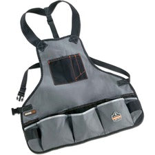 Ergodyne Arsenal 5700 Heavy-Duty Tool Apron Gray - Canvas, Cotton - 16 x Waist/Chest Pocket - 1 Each