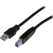 StarTech.com 1m (3ft) Certified SuperSpeed USB 3.0 A to B Cable - M/M 3.28 ft USB/USB-B Data Transfer Cable for Video Capture Card, Hard Disk Drive Enclosure, PC, Docking Station, Storage Enclosure, Card Reader - First End: 1 x 9-pin USB 3.0 Type A - Male