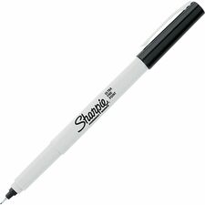 Sharpie Ultra Fine Permanent Marker Ultra Fine Narrow Marker Point - Black Ink - Alcohol Based - 1 Each