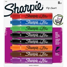 Sharpie Flip Chart Marker Bullet Marker Point - Assorted Ink - Water Based - 8 / Pack