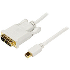 StarTech.com Mini DisplayPort/DVI Video Cable 3 ft DVI/Mini DisplayPort Video Cable Adapter for Monitor, Projector, Video Device, Ultrabook, Notebook, TV, MacBook - First End: 1 x 20-pin Mini DisplayPort Digital Audio/Video - Male - Second End: 1 x 25-pin
