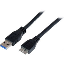 StarTech.com 1m (3ft) Certified SuperSpeed USB 3.0 A to Micro B Cable - M/M 3.28 ft USB/USB Micro-B Data Transfer Cable for Video Capture Card, Hard Disk Drive Enclosure, PC, Card Reader, Storage Enclosure, Notebook - First End: 1 x 9-pin USB 3.0 Type A -