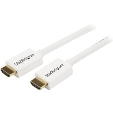 StarTech.com White CL3 In-wall High Speed HDMI Cable - HDMI to HDMI - M/M 9.84 ft HDMI Video Cable for Blu-ray Player, HDTV, DVD Player, Stereo Receiver, Projector, Audio/Video Device, TV, Digital Video Recorder, Gaming Console - First End: 1 x 19-pin HDM