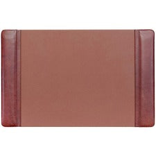 Dacasso Leather Side-Rail Desk Pad Rectangular - 22" Width x 14" Depth - Felt Mocha Backing - Top Grain Leather - Mocha
