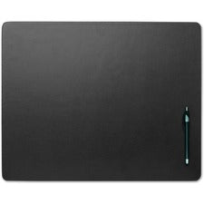 Dacasso Leather Conference Table Pad Rectangular - 22" Width x 16" Depth - Felt Black Backing - Top Grain Leather - Black