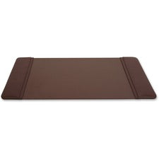 Dacasso Leather Desk Pad Rectangular - 22" Width x 14" Depth - Felt Brown Backing - Top Grain Leather - Chocolate Brown