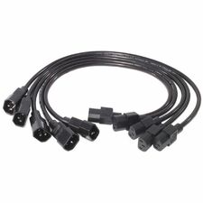APC by Schneider Electric Power Extension Cable 230 V AC - Black - 2 ft Cord Length - IEC 60320 C14 - 1 Each