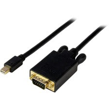 StarTech.com Mini DisplayPort/VGA Video Cable 3 ft Mini DisplayPort/VGA Video Cable Adapter for Video Device, Notebook, Ultrabook, Monitor, Projector, TV, MacBook, HDTV - First End: 1 x 20-pin Mini DisplayPort Digital Audio/Video - Male - Second End: 1 x