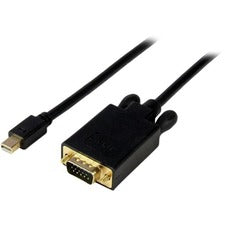 StarTech.com Mini DisplayPort/VGA Video Cable 6 ft Mini DisplayPort/VGA Video Cable Adapter for PC, Monitor, Projector, Desktop Computer, Notebook, Ultrabook, Video Device, TV - First End: 1 x 20-pin Mini DisplayPort Digital Audio/Video - Male - Second En