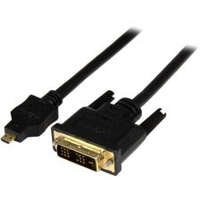 StarTech.com 2m Micro HDMI&reg; to DVI-D Cable - M/M 6.56 ft DVI-D/Micro HDMI Video Cable Adapter for Audio/Video Device, Projector, Notebook, Tablet PC, Camera, Smartphone, Tablet, Monitor, Projector - First End: 1 x 19-pin Micro HDMI Type D Digital Audi