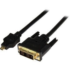 StarTech.com 1m Micro HDMI to DVI-D Cable - M/M 3.28 ft DVI-D/Micro HDMI Video Cable Adapter for Audio/Video Device, Projector, Notebook, Tablet PC, Camera, Tablet, Smartphone, Monitor, Display, Mobile Device - First End: 1 x 19-pin Micro HDMI Type D Digi