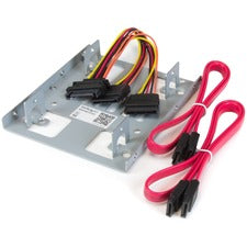StarTech.com Drive Bay Adapter for 3.5" SATA/600 Internal - Silver - TAA Compliant 2 x HDD Supported - 2 x SSD Supported - 2 x Total Bay - 2 x 2.5" Bay - Steel