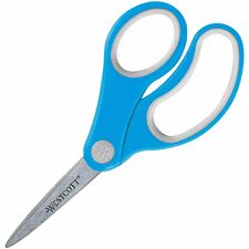 Westcott Soft Handle 5" Pointed Kids Value Scissors 5" Overall Length - Left/Right - Stainless Steel - Pointed Tip - Assorted - 1 Each