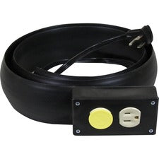 C-Line Lay-Flat Power Extension / Cord Cover 16 Gauge - 125 V AC / 13 A - Black - 10 ft Cord Length - 1 Each