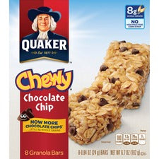 Quaker Oats Chocolate Chip Chewy Granola Bars Individually Wrapped - Chocolate Chip - 6.70 oz - 8 / Box