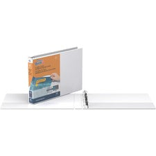 QuickFit Round Ring Deluxe Letter Spreadsheet Binder 1" Binder Capacity - Letter - 8 1/2" x 11" Sheet Size - Fastener(s): Round Ring - Pocket(s): 2, Internal - Horizontal Orientation - Polypropylene - White - Recycled - Spine Label, Ink-transfer Resistant