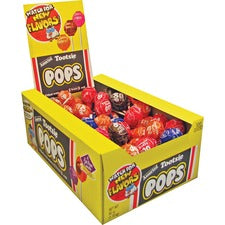 Tootsie Assorted Flavors Candy Center Lollipops Assorted - 3.75 lb - 100 / Box